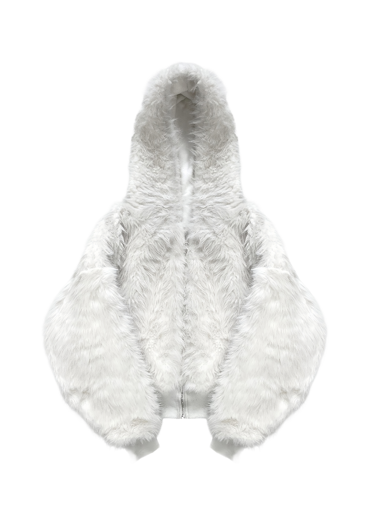 YETI FUR REVERSIBEL ZIP HOODIE JACKET