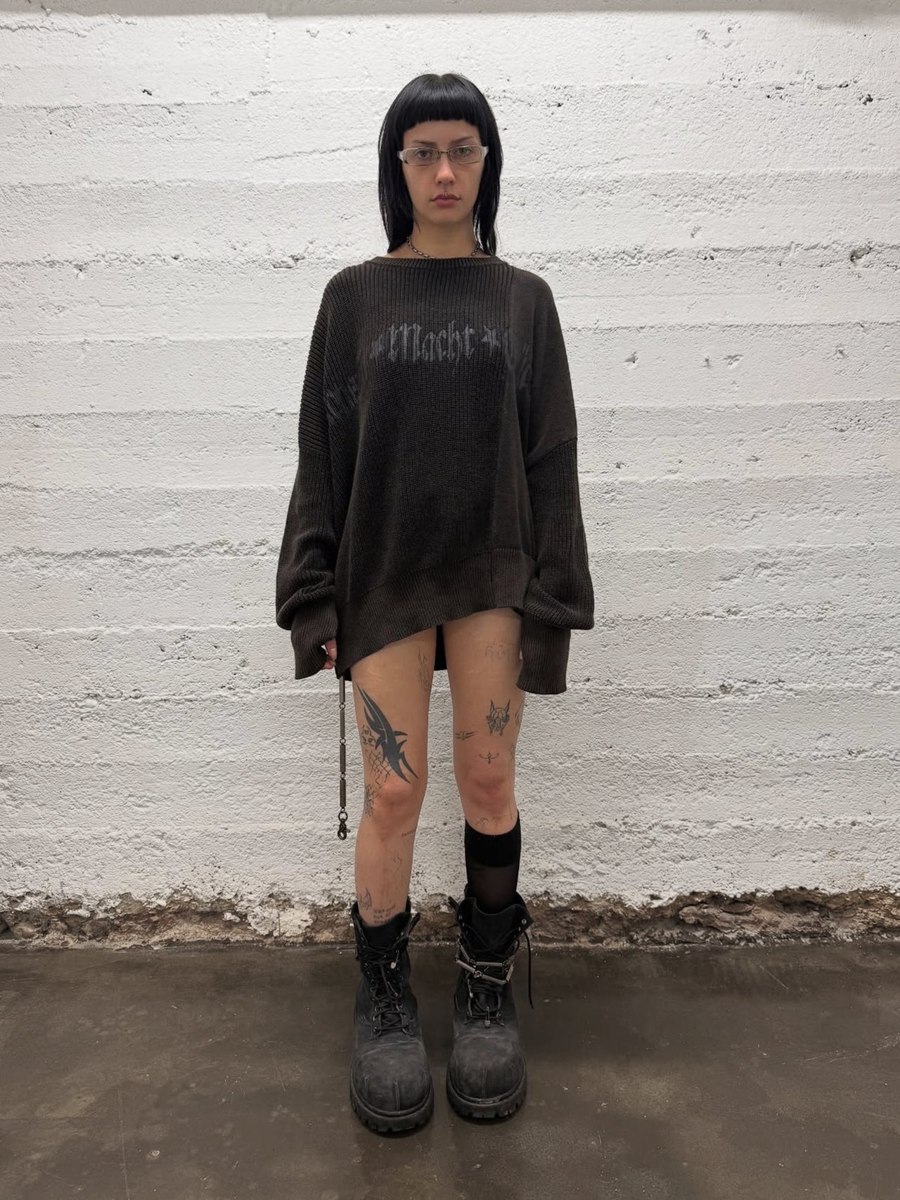 KONSUM MACHT GLÜCKLICH SPLIT KNIT (SAMPLE)