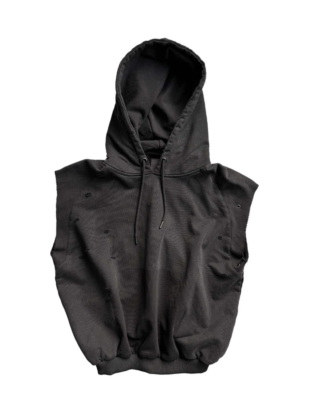 SLEEVLES X CUT OFF HOODIE