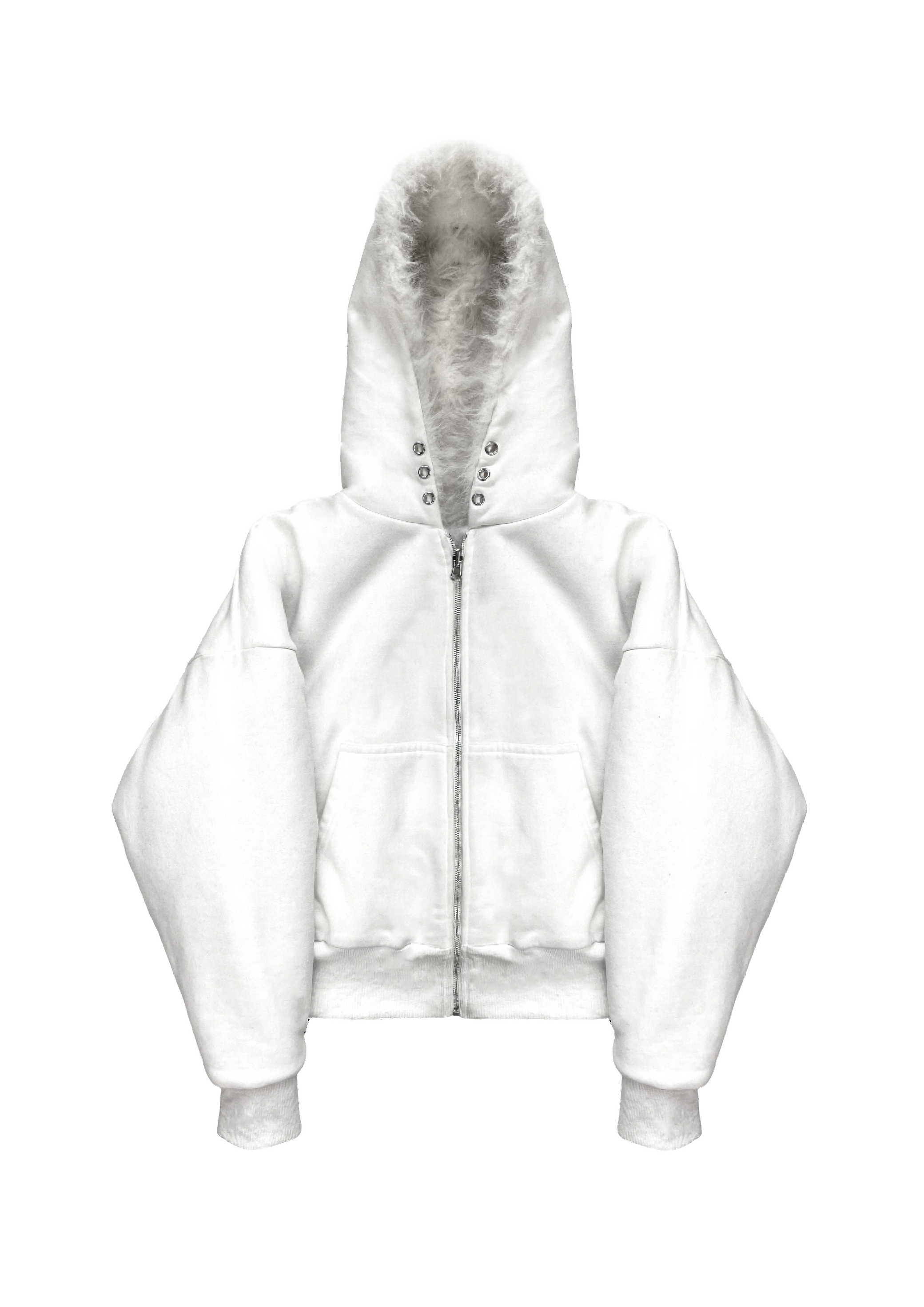 YETI FUR REVERSIBEL ZIP HOODIE JACKET - Society De Nobodies YETI FUR REVERSIBEL ZIP HOODIE JACKET - Society De Nobodies